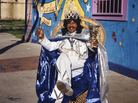 Ernie K-Doe poses outside his Mother-In-Law Lounge during Jazz Fest in New Orleans in 2001. He died a few months later and was buried in St. Louis Cemetery No. 2. Ernie K-Doe poses outside his Mother-In-Law Lounge during Jazz Fest in New Orleans in 2001. He died a few months later and was buried in St. Louis Cemetery No. 2.