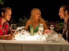 In Savages, the love triangle among Chon (Taylor Kitsch), O (Blake Lively) and Ben (Aaron Johnson) is disrupted when O is kidnapped by a Mexican cartel. In Savages, the love triangle among Chon (Taylor Kitsch), O (Blake Lively) and Ben (Aaron Johnson) is disrupted when O is kidnapped by a Mexican cartel.