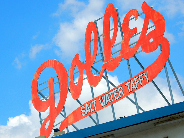 The Dolle's sign is part of the magic of the boardwalk at Rehoboth Beach in Delaware. (Flickr)