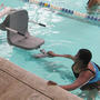 New government regulations require public pools to have chair lifts, like this one in Savannah, Ga., for people with disabilities. The compliance deadline has been extended for a second time.