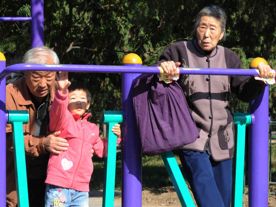 Young and old exercise at the Temple of Heaven park in Beijing in October. Experts say China's health care costs will be difficult to fund due to the population imbalance.