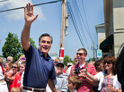 Republican presidential candidate Mitt Romney participates during the Wolfeboro, N.H., Independence Day parade on Wednesday. Republican presidential candidate Mitt Romney participates during the Wolfeboro, N.H., Independence Day parade on Wednesday.