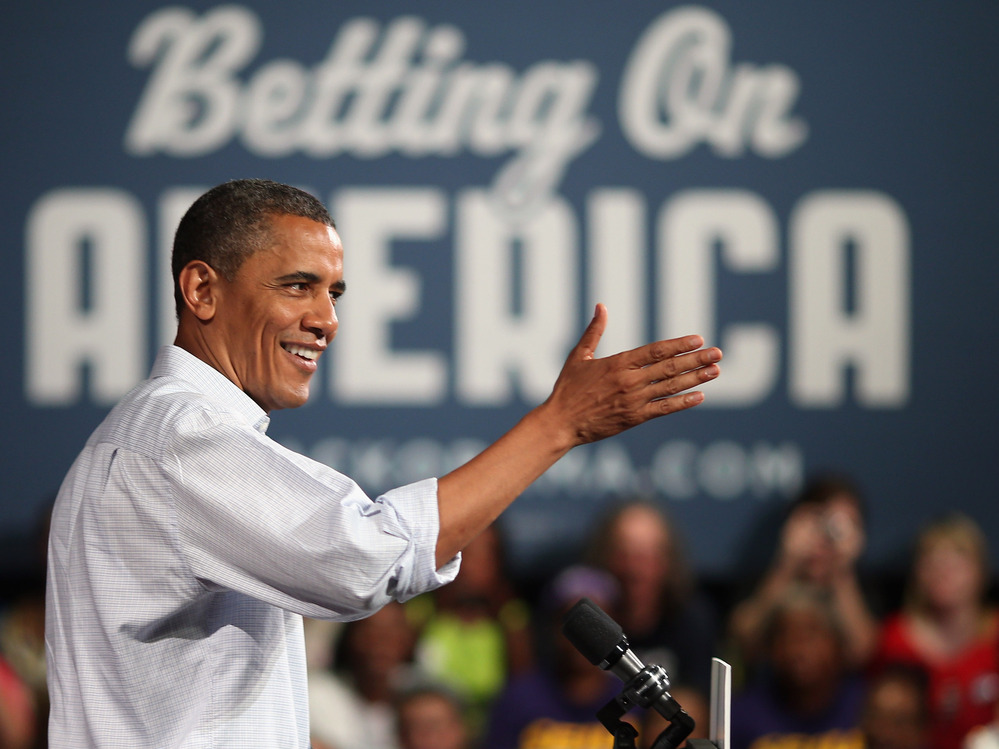 President Obama speaks Friday at a campaign event in Poland, Ohio.