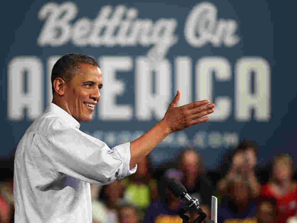 President Obama speaks Friday at a campaign event in Poland, Ohio.