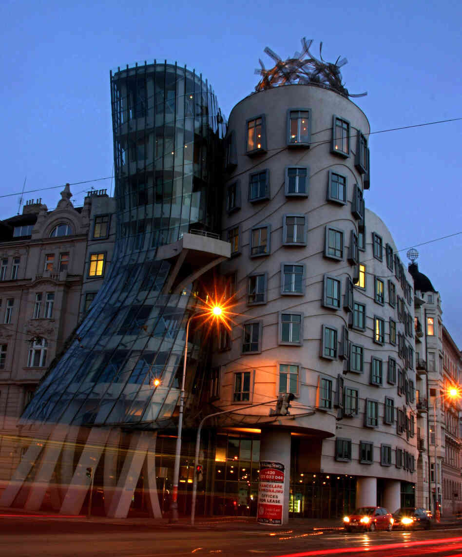 The "Fred And Ginger" dancing building in Prague, Czech Republic The "Fred And Ginger" dancing building in Prague, Czech Republic