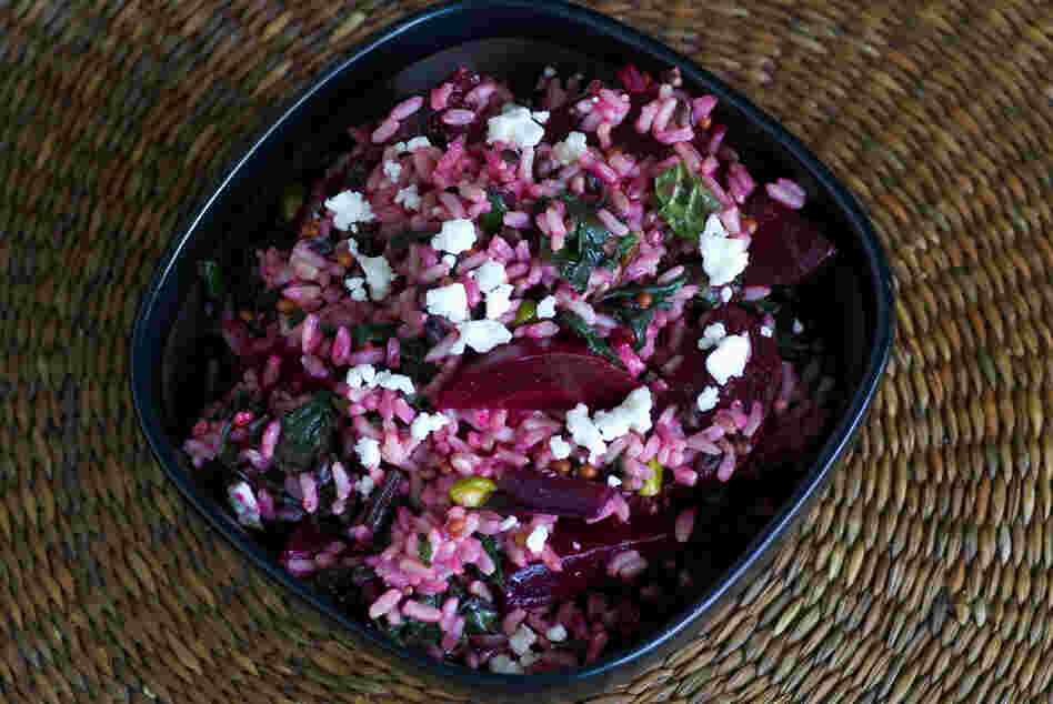 Red Rice, Roasted Beets And Greens