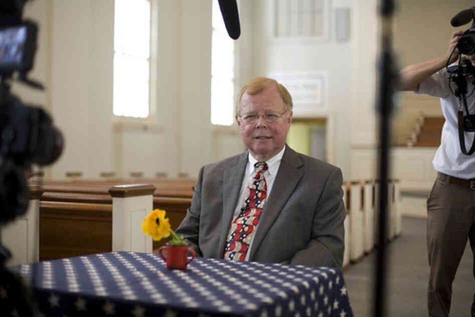 Preacher Eddie Brackett is interviewed by filmmaker Julie Winokur at the Waughtown Baptist Church in Winston-Salem, N.C. "I say that I'm a conservative, but I think that I am very open-minded to meeting the needs of the people that are out there," Brackett said. Preacher Eddie Brackett is interviewed by filmmaker Julie Winokur at the Waughtown Baptist Church in Winston-Salem, N.C. "I say that I'm a conservative, but I think that I am very open-minded to meeting the needs of the people that are out there," Brackett said.