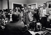 Disabled coal miners and widows confront their Kentucky congressman's poor record of supporting black lung legislation in Washington, D.C., in 1975.