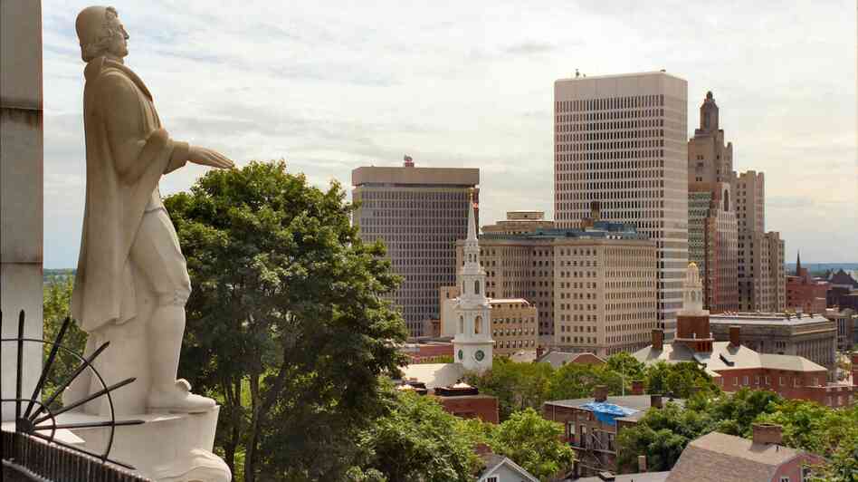 Roger Williams, memorialized with a statue in Prospect Terrace Park, founded Providence in 1636. According to crime writer Bruce DeSilva, corruption set in not long after. Roger Williams, memorialized with a statue in Prospect Terrace Park, founded Providence in 1636. According to crime writer Bruce DeSilva, corruption set in not long after.