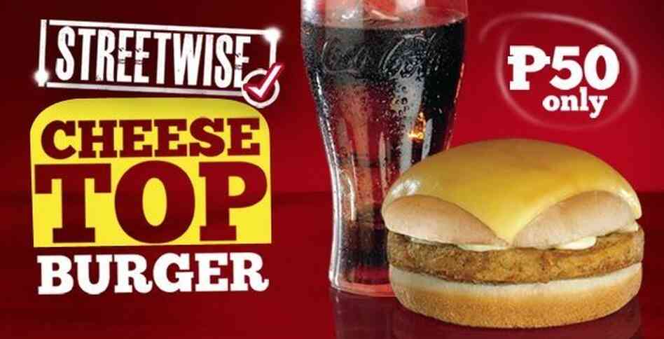 The KFC Streetwise Cheesetop Burger. The KFC Streetwise Cheesetop Burger.