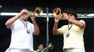 Boban i Marko Markovic Orkestar performs onstage in 2008. Boban i Marko Markovic Orkestar performs onstage in 2008.
