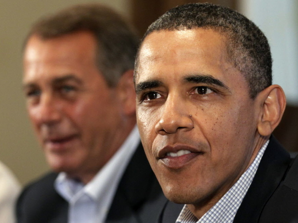 President  Obama and House Speaker John Boehner, R-Ohio, at the White House in July 2011.