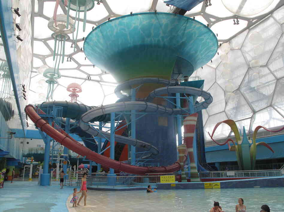 The Water Cube has found an Olympic afterlife, with some of the building converted to a water park.