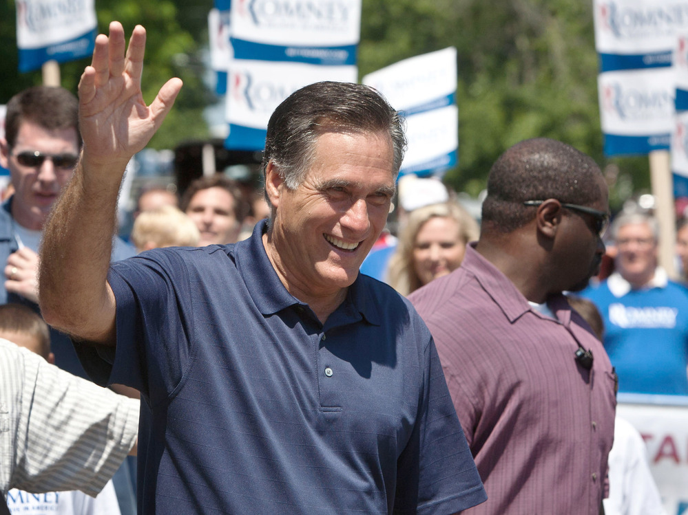 Republican presidential candidate Mitt Romney on July 4 in Wolfeboro, N.H.