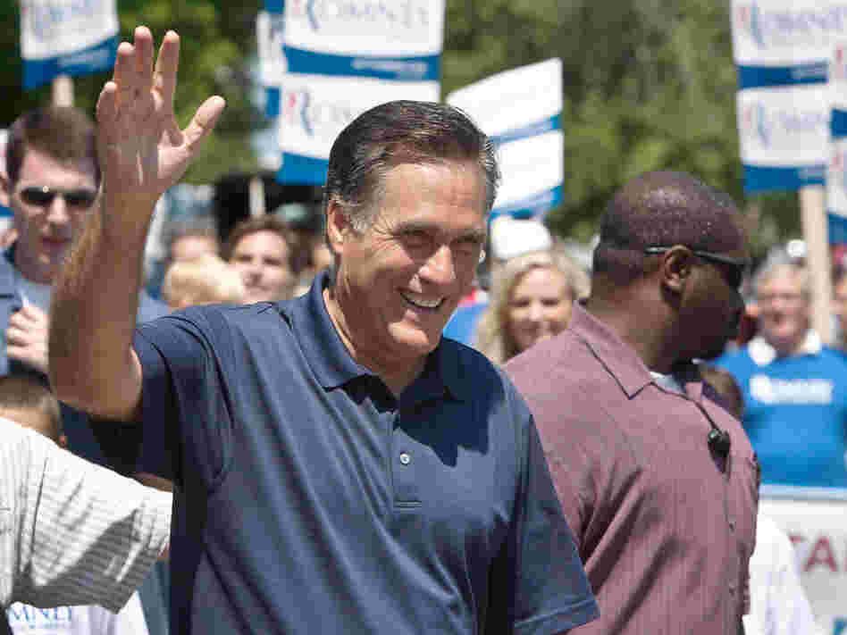 Republican presidential candidate Mitt Romney on July 4 in Wolfeboro, N.H.