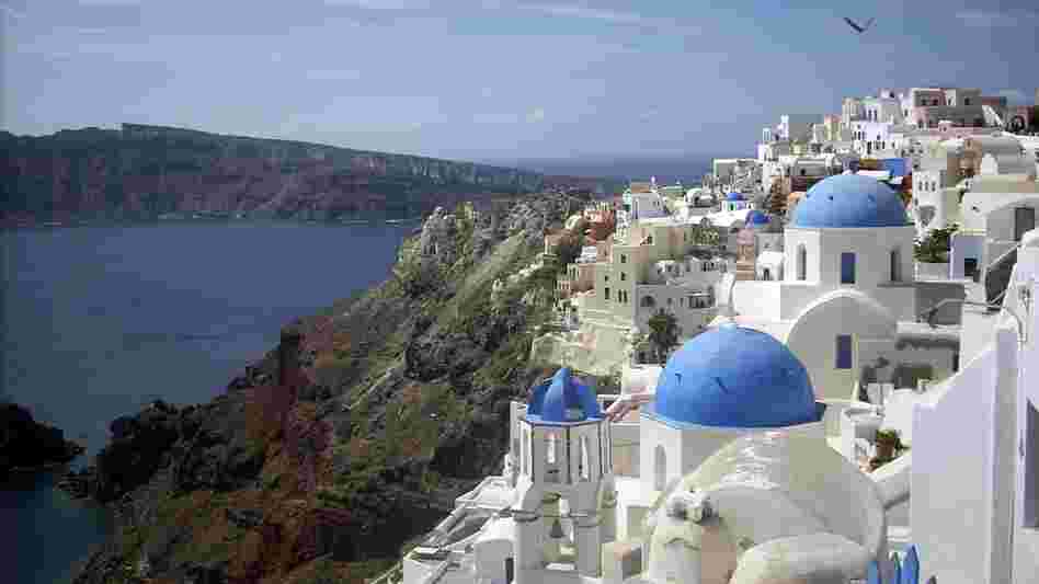 Many businesses in the town of Oia, on the northern tip of Santorini, are struggling to make ends meet following a drop in tourism. Many businesses in the town of Oia, on the northern tip of Santorini, are struggling to make ends meet following a drop in tourism.