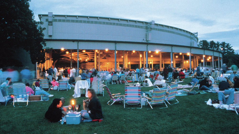The scene at Tanglewood.