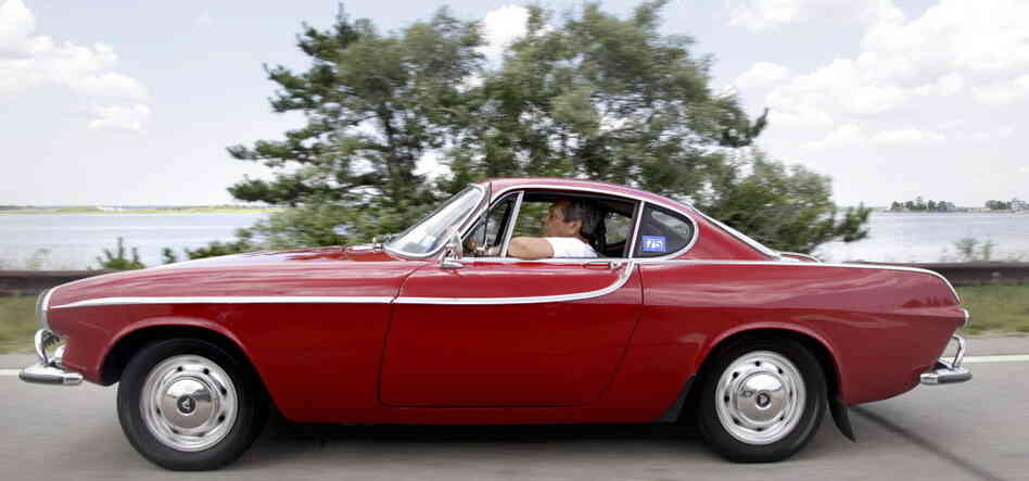 Irv Gordon in his trusty Volvo P1800S earlier this month.