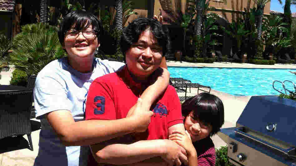 Hyungsoo Kim brought his sons Woosuk (left) and Whoohyun to California from Korea so the boys could get an American public-school education. In "goose families," one parent migrates to an English-speaking country with the children, while the other parent stays in Korea. Hyungsoo Kim brought his sons Woosuk (left) and Whoohyun to California from Korea so the boys could get an American public-school education. In "goose families," one parent migrates to an English-speaking country with the children, while the other parent stays in Korea.