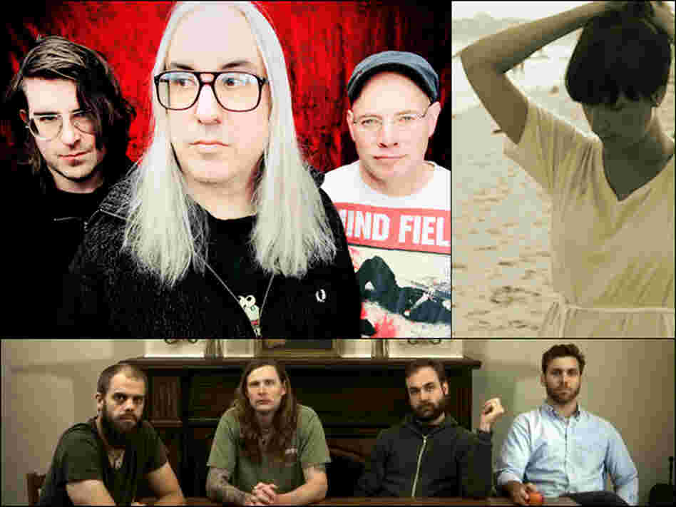 Clockwise from upper left: Dinosaur Jr., Victoria Bergsman of Taken By Trees, Baroness Clockwise from upper left: Dinosaur Jr., Victoria Bergsman of Taken By Trees, Baroness