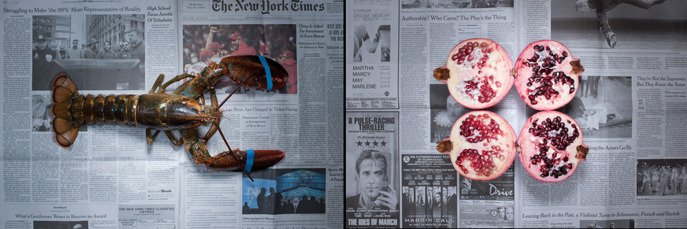 If you had to choose one meal a day, would it be a lobster or two pomegranates? Photographer Stefen Chow explores these choices in his project "The Poverty Line."