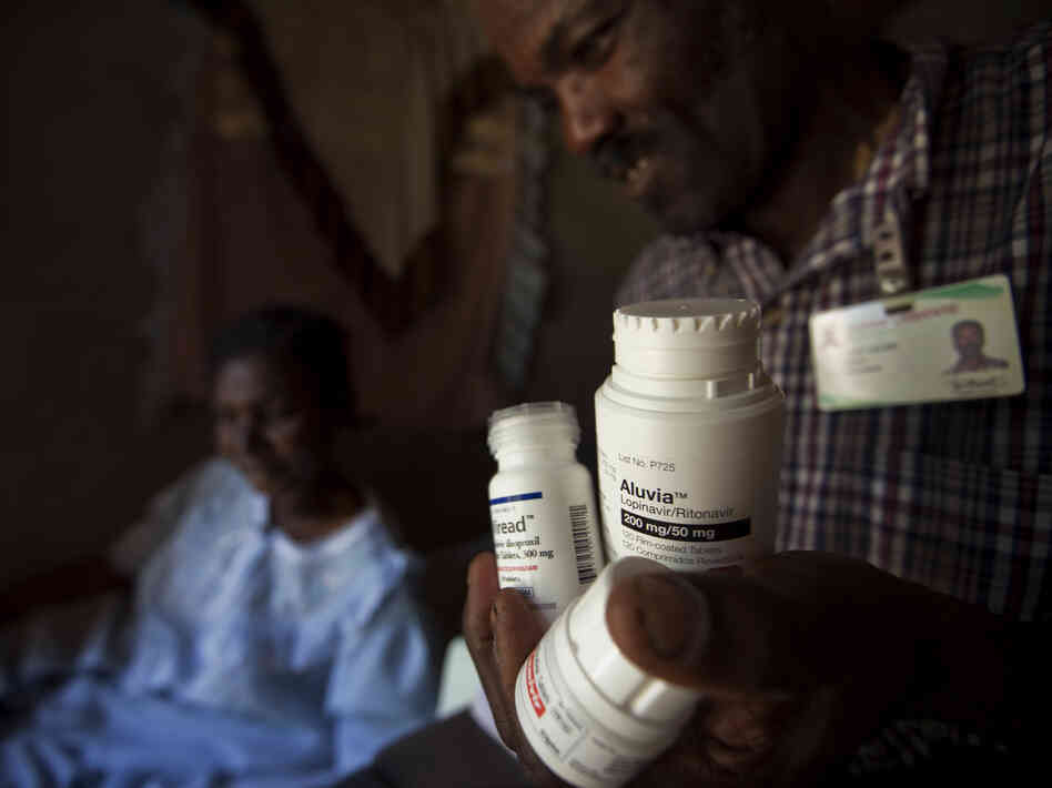 Generic antiretroviral drugs have made treatment widely available for people like Marie Lourdes Pierre (left), a patient with HIV/AIDS in Haiti.