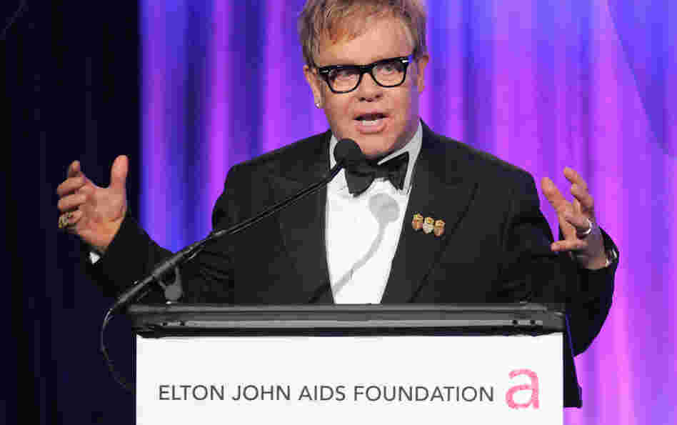 Sir Elton John speaks at an Elton John AIDS Foundation benefit in 2010. The organization, which John founded in 1992, provides grants to support HIV and AIDS prevention and treatment programs. Sir Elton John speaks at an Elton John AIDS Foundation benefit in 2010. The organization, which John founded in 1992, provides grants to support HIV and AIDS prevention and treatment programs.