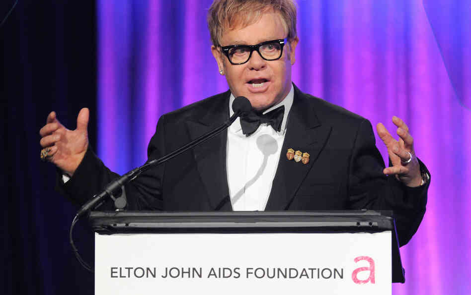 Sir Elton John speaks at an Elton John AIDS Foundation benefit in 2010. The organization, which John founded in 1992, provides grants to support HIV and AIDS prevention and treatment programs. Sir Elton John speaks at an Elton John AIDS Foundation benefit in 2010. The organization, which John founded in 1992, provides grants to support HIV and AIDS prevention and treatment programs.