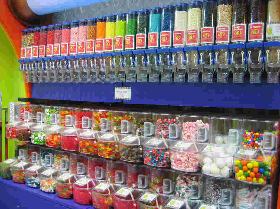 Candy on display at Ricky's Candy, Cones & Chaos.