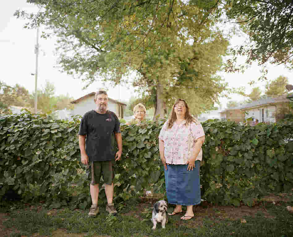 Dave, Pam and Sherry, Baxter Springs, 2011. After relocating from Treece, Pam and Dave moved next door to Dave's sister, Sherry.