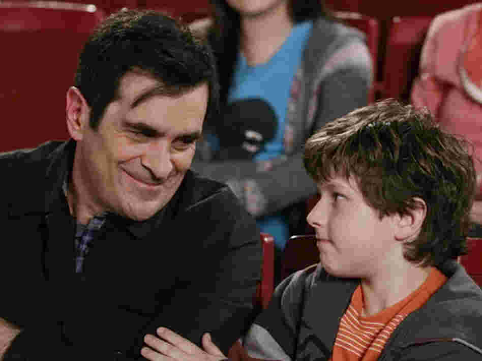 In Modern Family, writes Hanna Rosin, dad Phil Dunphy, played by Ty Burrell, is "the center of joy and fun in his household."