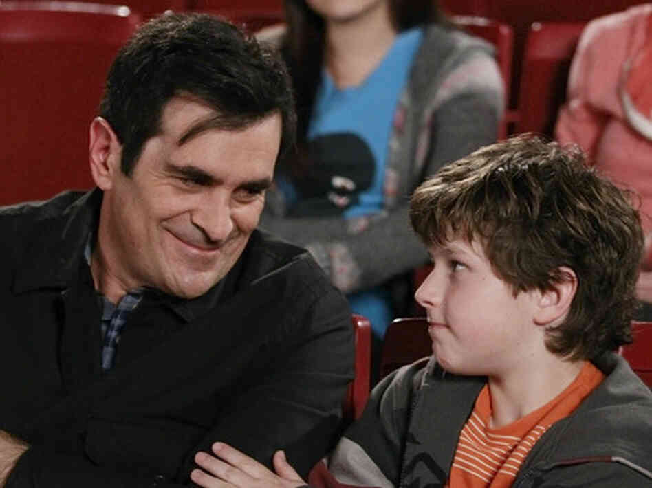 In Modern Family, writes Hanna Rosin, dad Phil Dunphy, played by Ty Burrell, is "the center of joy and fun in his household."