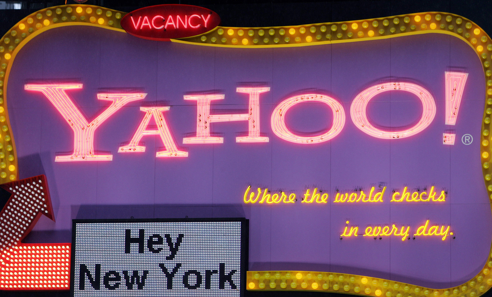 The Yahoo sign in Times Square in a 2006 file photo.