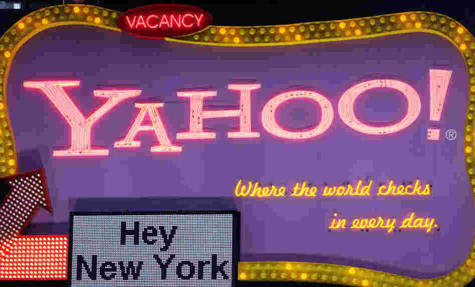 The Yahoo sign in Times Square in a 2006 file photo.