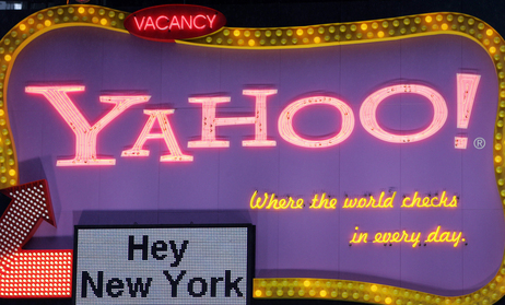 The Yahoo sign in Times Square in a 2006 file photo. The Yahoo sign in Times Square in a 2006 file photo.