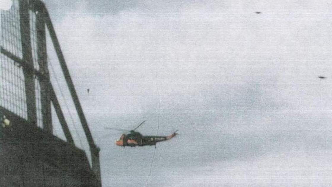This picture titled "UFO near helicopter" was released by the National Archives.