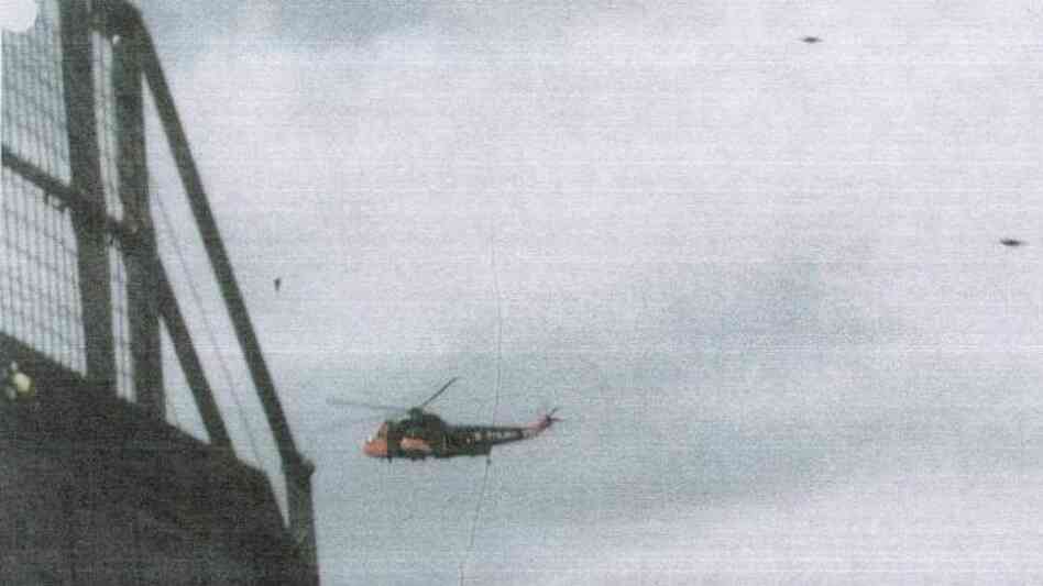 This picture titled "UFO near helicopter" was released by the National Archives.
