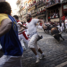 This year, visitors to Pamplona seemed to be more cautious about spending money than normal, given the country's poor economy. This year, visitors to Pamplona seemed to be more cautious about spending money than normal, given the country's poor economy.