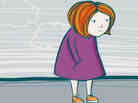 A young girl feeling sad.