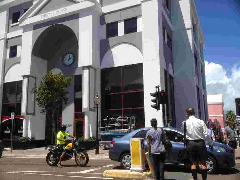 The Thistle House in Hamilton, Bermuda, is listed as the address of Mitt Romney's Bermuda corporation.