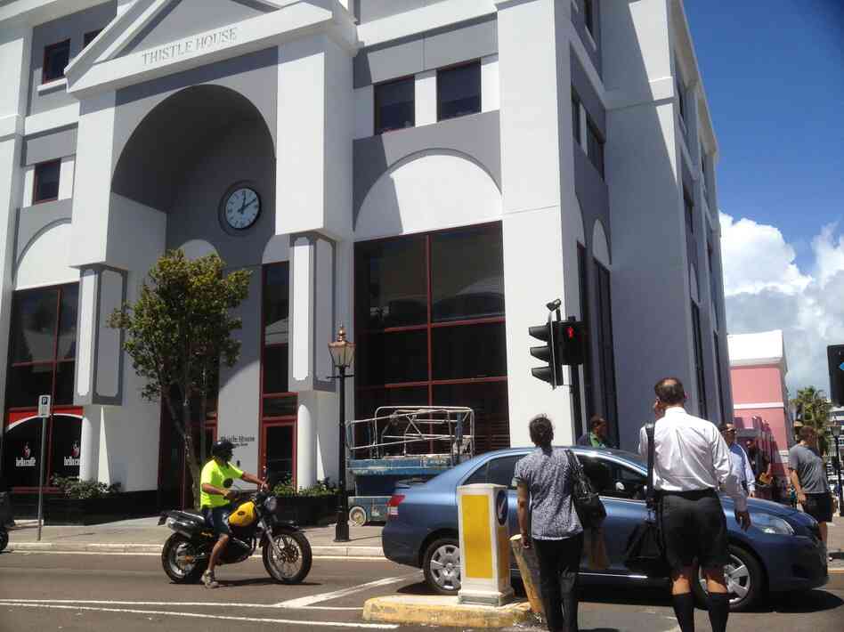 The Thistle House in Hamilton, Bermuda, is listed as the address of Mitt Romney's Bermuda corporation.