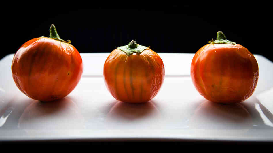 Move over, purple, make way for orange eggplants. Move over, purple, make way for orange eggplants.