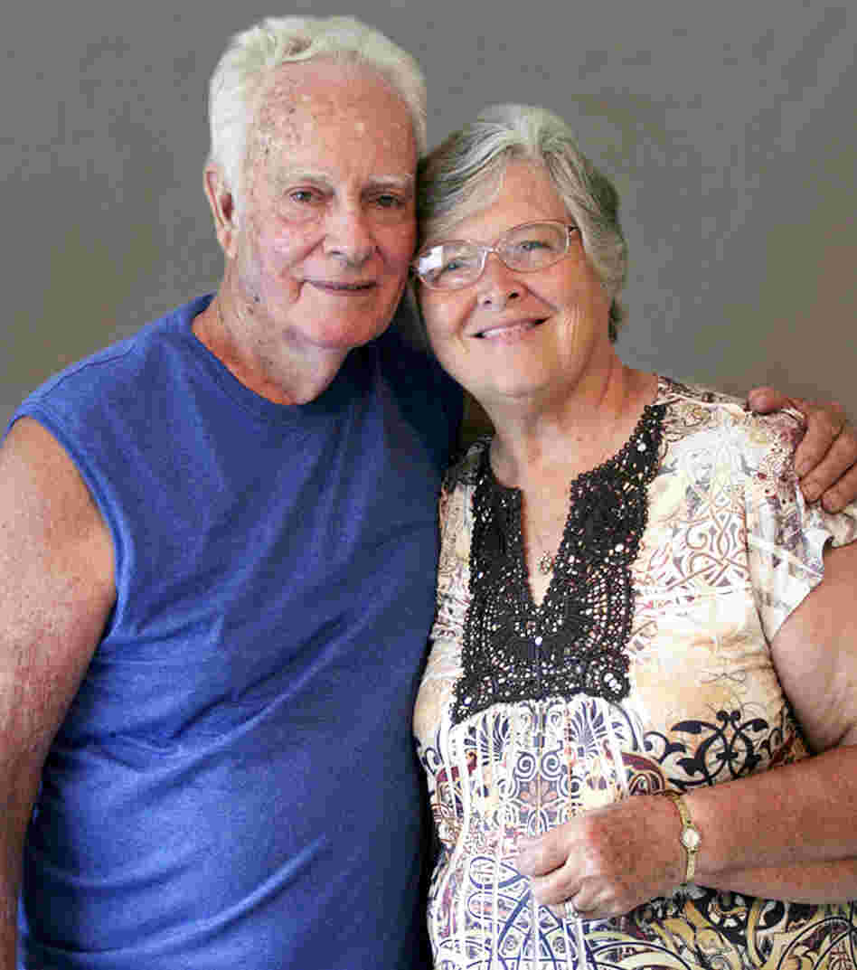 Freddie Wood and Wilma Sue Wood, the former postmaster in Evinston, Fla. Wilma Sue says people visit the post office to learn "who's had a baby; who's died."