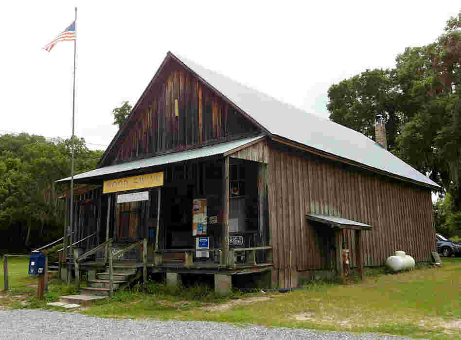 The Wood & Swink general store sits near the crossroads of two county roads. Wilma Sue Wood, who was Evinston's postmaster for 32 years, says the town's 150 or so residents visit to hear news: "Who's had a baby; who's died."