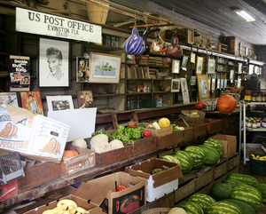 The store also sells produce from the Woods' farm.
