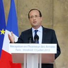 To combat France's debt, President Francois Hollande, seen here on Friday, has proposed a 75 percent tax rate on those who earn more than 1 million euros a year.