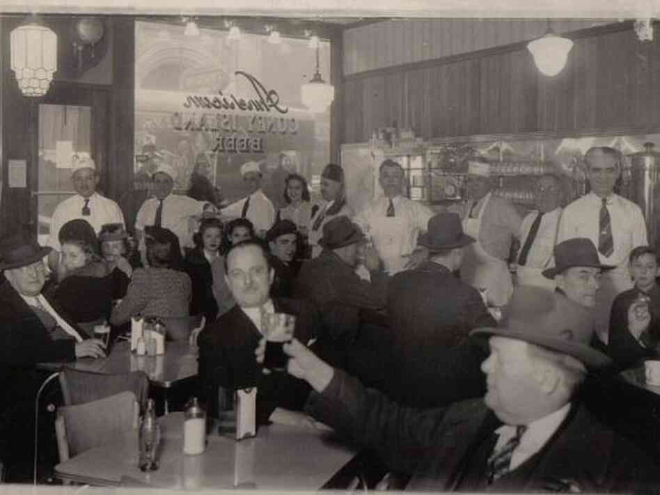 Patrons pack in at American Coney in this undated photo. 1942