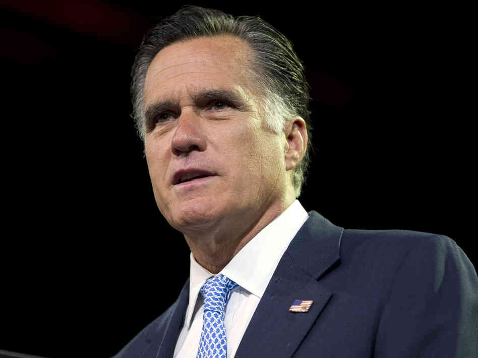 Republican presidential candidate and former Massachusetts Gov. Mitt Romney pauses during a speech to the NAACP annual convention on Wednesday in Houston.