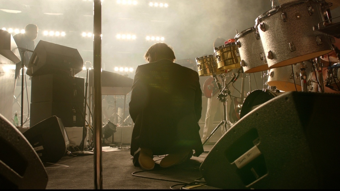 James Murphy on stage at Madison Square Garden last year, during LCD Soundsystem's final concert.