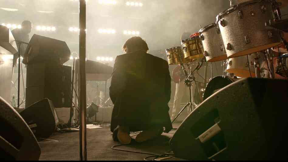 James Murphy on stage at Madison Square Garden last year, during LCD Soundsystem's final concert.